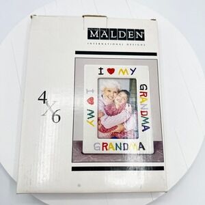 Malden I Love My Grandma 4x6 Ceramic Picture Frame Multi Color 7153-46 NIB